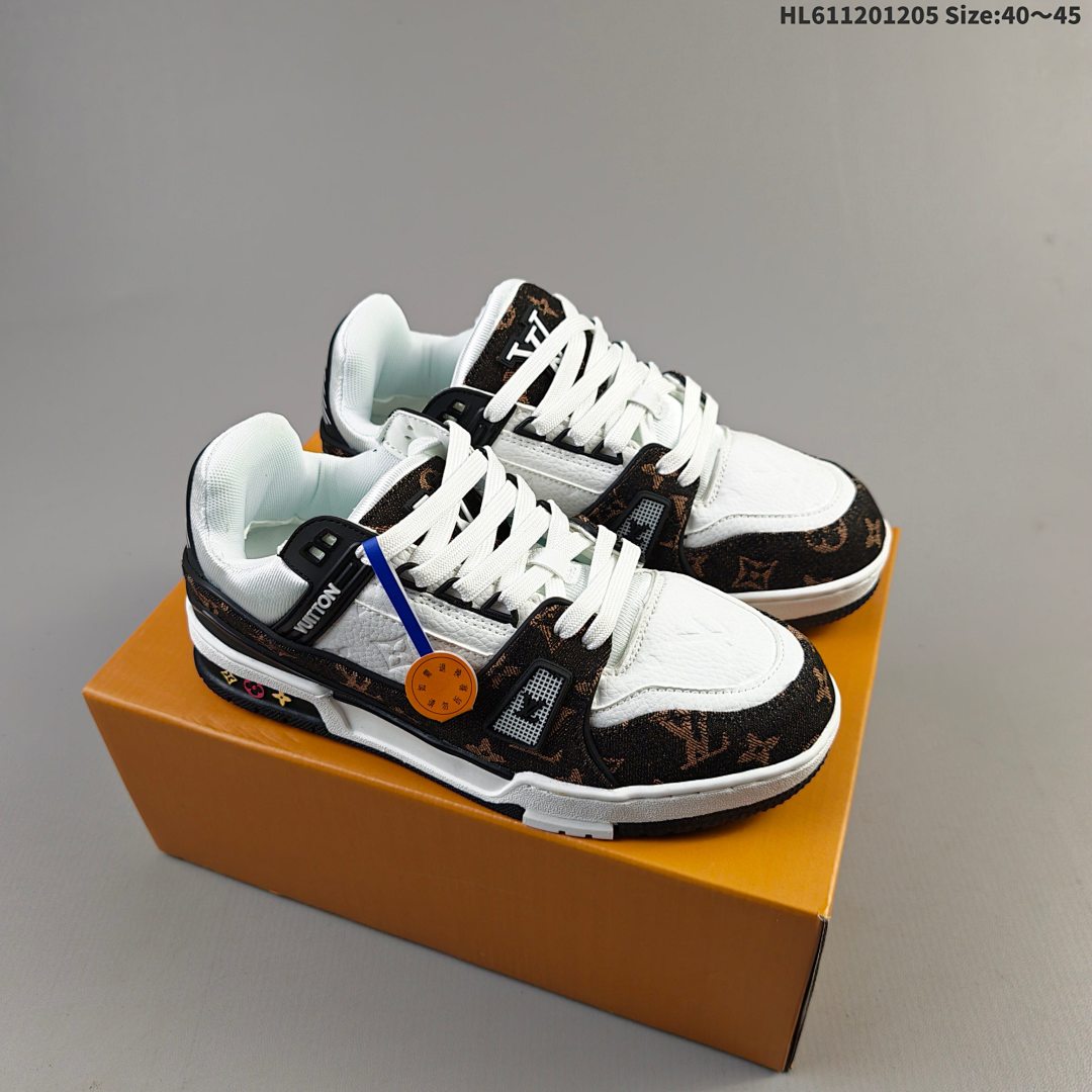 Louis Vuitton Trainer Sneaker Low LV ID Size 45 - foto 8