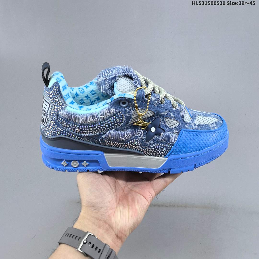 Louis Vuitton Trainer Sneaker Low LV ID Size 45 - foto 3