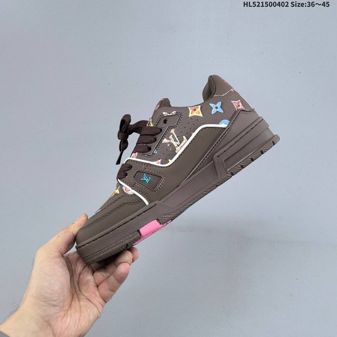 Louis Vuitton Trainer Sneaker Low LV ID Size 45 - foto 8