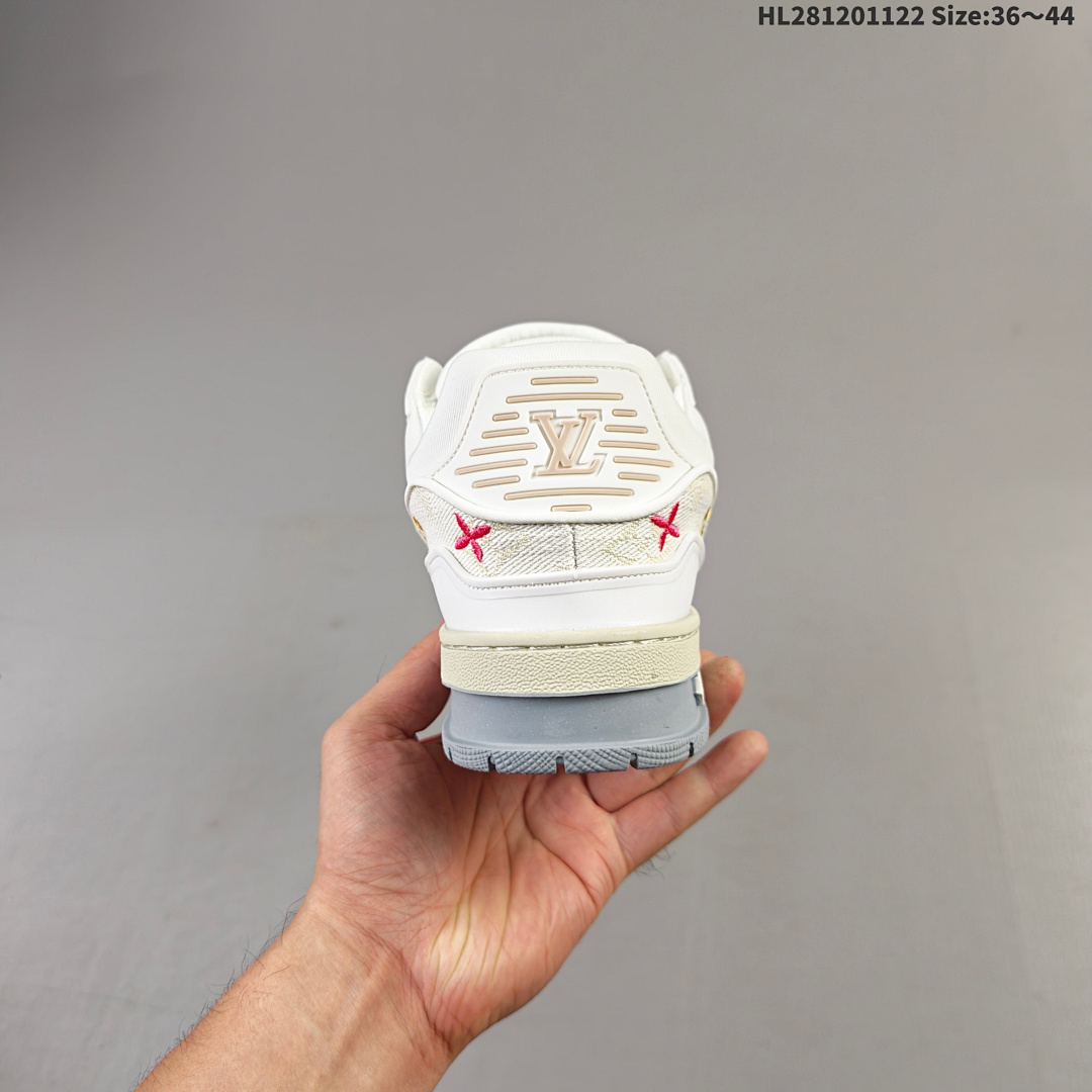 Louis Vuitton Trainer Sneaker Low LV ID HL281201122 Size 44 - foto 6