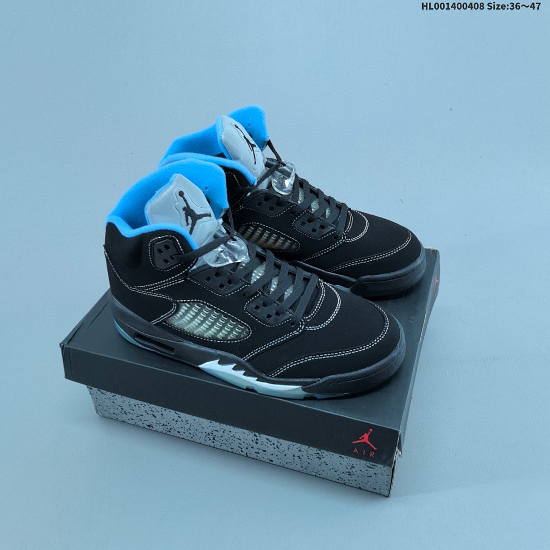 Air Jordan 5 Retro "Black University Blue" AJ5 5 aj5 5