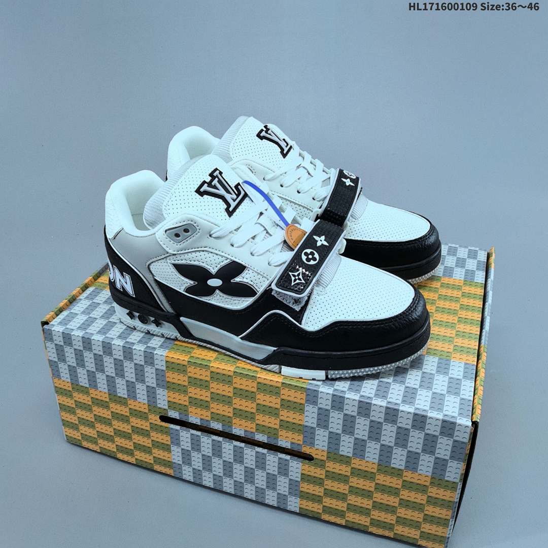 LV Louis Vuitton Trainer Sneaker Low ID Size 46