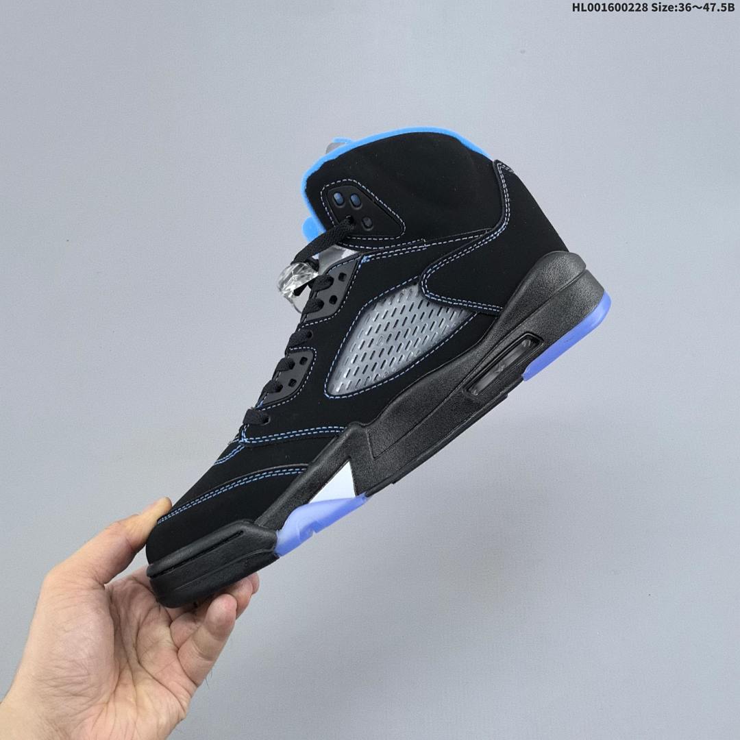 Air Jordan 5 Retro "Black University Blue" AJ5 5 aj5 5 - foto 4