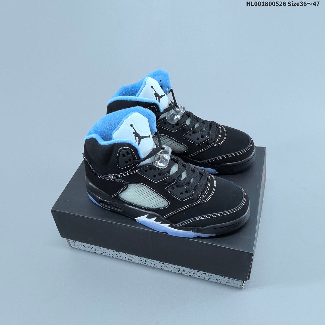 A Air Jordan 5 Retro "Black University Blue" AJ5 5 aj5 5